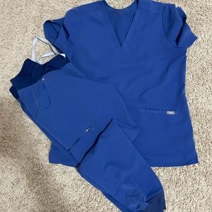 Denim blue scrubs